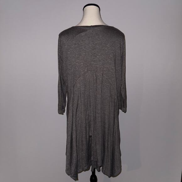Fever Gray High-low hem tunic Top womens Size Large - Picture 2 of 6